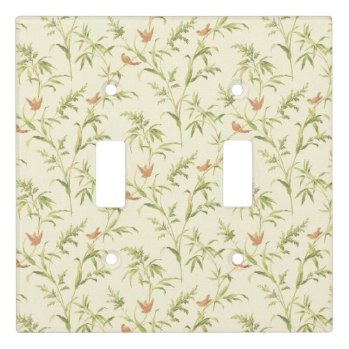 Delicate Greenery Cream n Blush Botanical Pattern Light Switch Cover