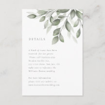 Delicate Greenery Details Card