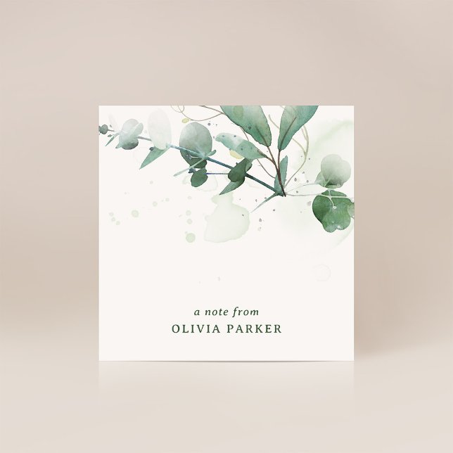 Delicate Greenery Note Card (Creator Uploaded)