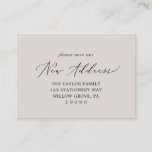 Delicate Greige New Home Change of Address Card