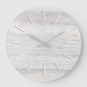 delicate grey shades stone large clock