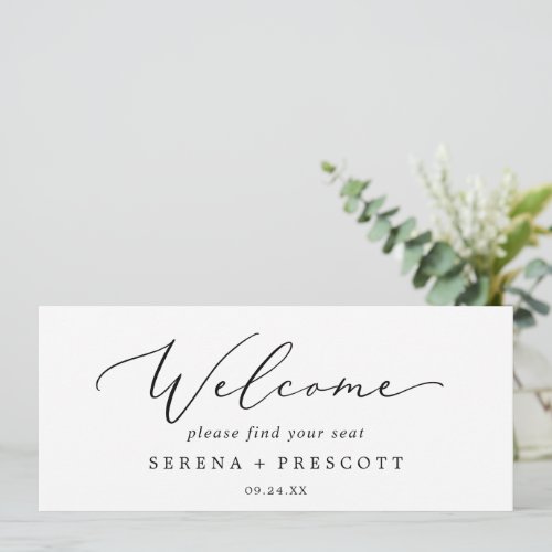 Delicate Hanging Seating Chart Welcome Header