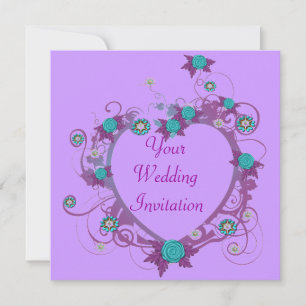 Delicate Heart Wedding Invitation