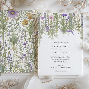 Delicate Herbal Garden Wedding Invitation