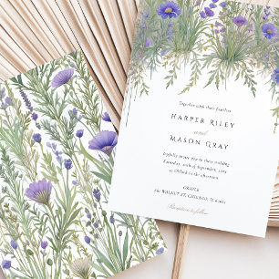 Delicate Herbal Garden Wedding Invitation