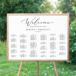 Delicate Horizontal Alphabetical Seating Chart