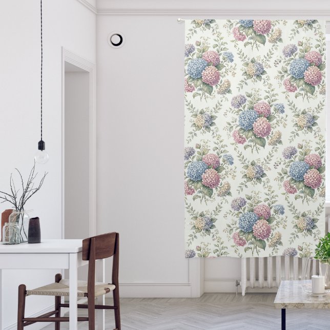 Delicate Hydrangea Flowers  Blackout Curtains (Living Room)