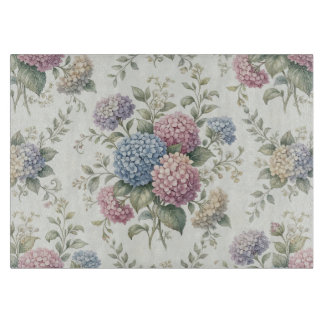 Delicate Hydrangea Flowers Cutting Board