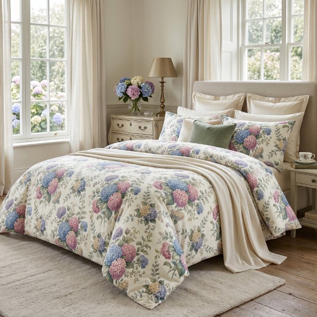 Delicate Hydrangea Flowers  Duvet Cover (Creator Uploaded)