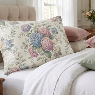 Delicate Hydrangea Flowers Pillow Case
