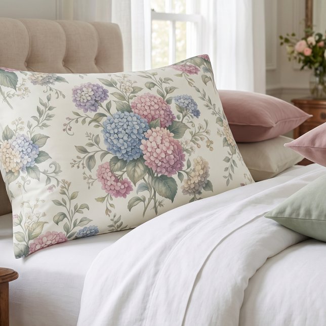 Delicate Hydrangea Flowers  Pillow Case (Creator Uploaded)