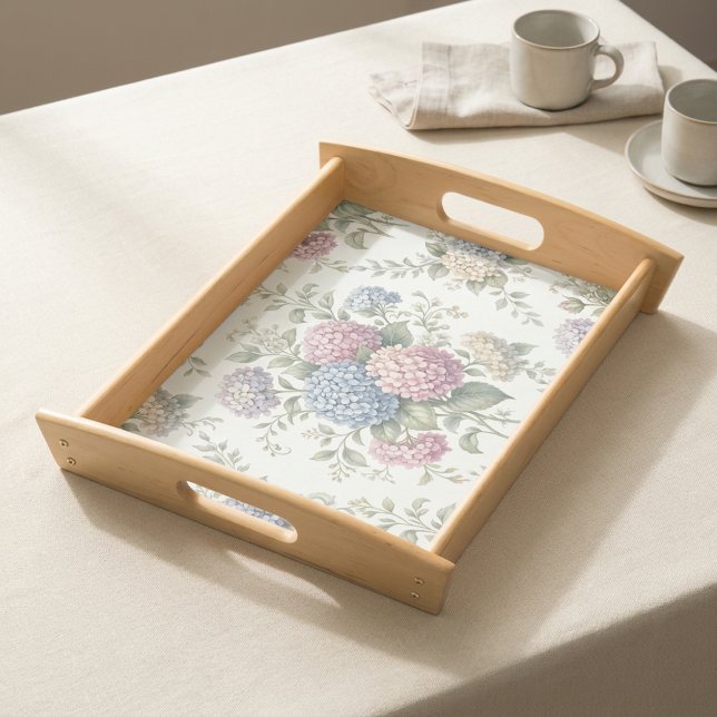 Delicate Hydrangea Flowers  Serving Tray (Creator Uploaded)