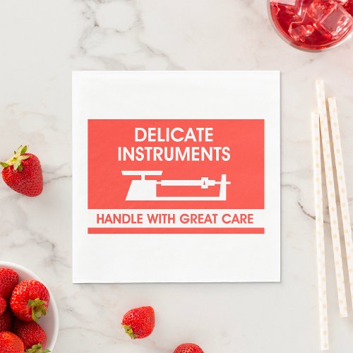 Delicate Instruments Sign Napkins