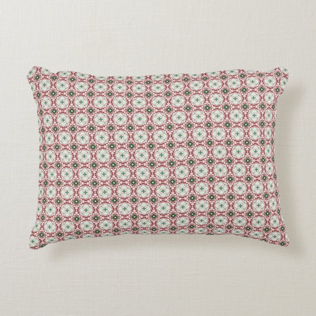 Delicate Intricate Funky Festive Christmas Pattern Accent Pillow (Front)