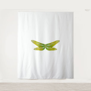 delicate iridescent emerald dragonfly wings tapestry