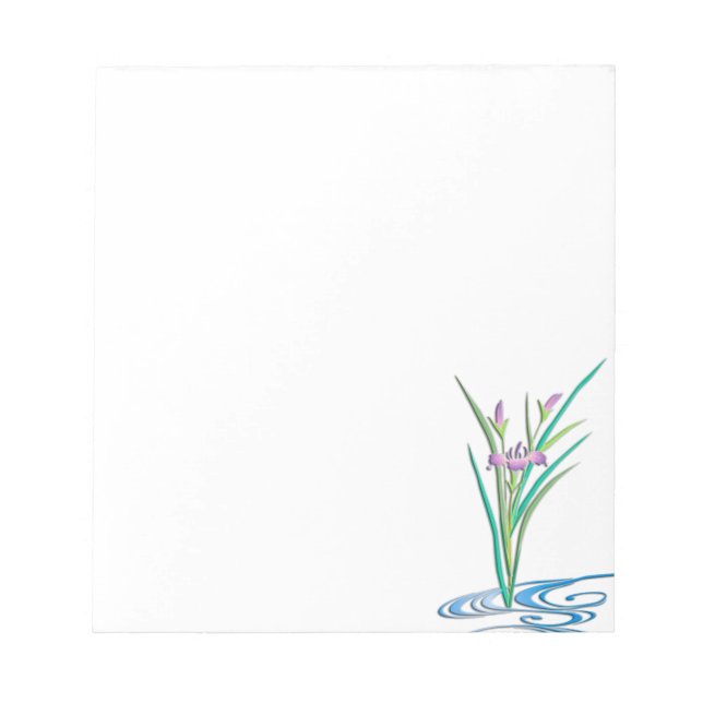 Delicate Iris Notepad (Front)