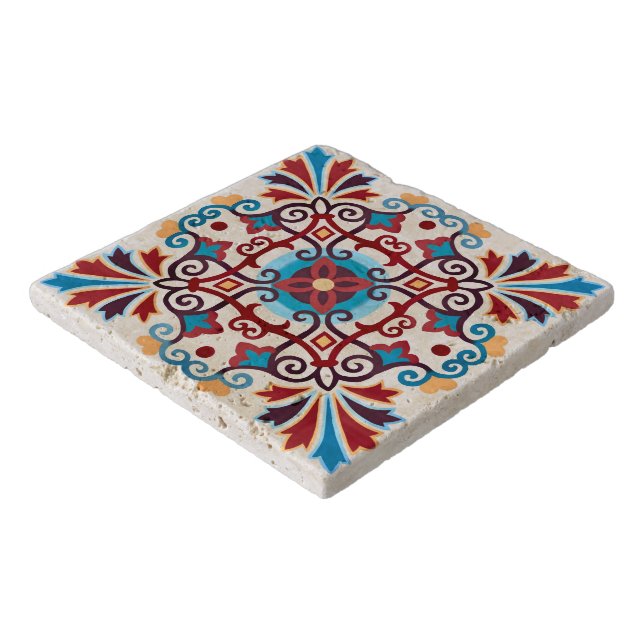 Delicate Italian Tile Trivet (Corner)