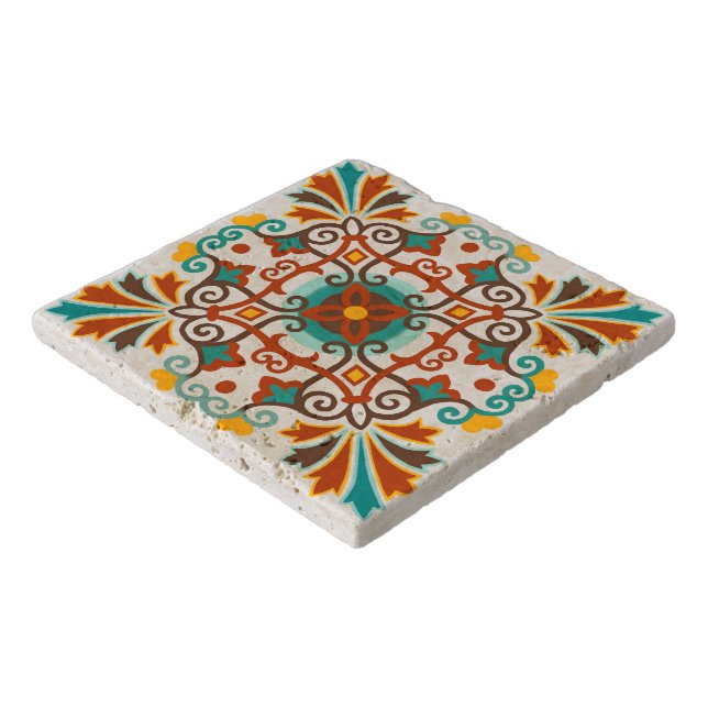 Delicate Italian Tile Trivet (Corner)