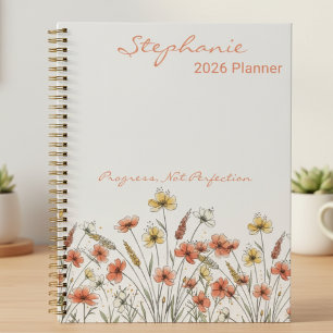 Delicate Ivory Wheat Field Bloom Planner