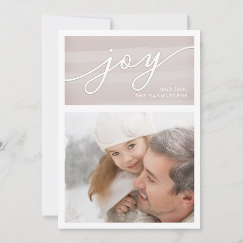 Delicate Joy  Holiday Photo Card