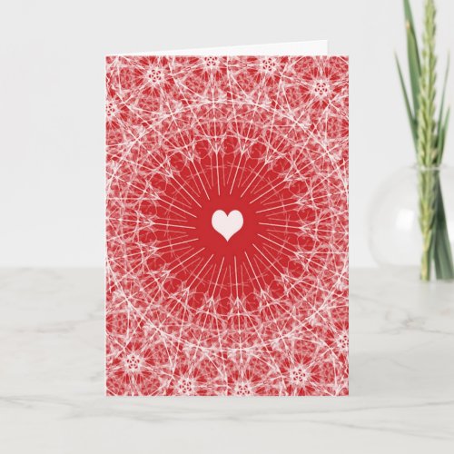 Delicate Kaleidoscopic Valentine Template