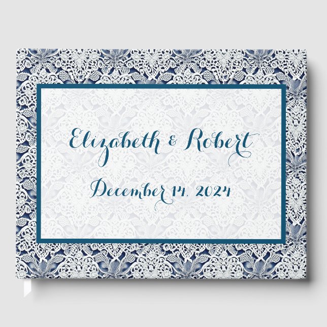 Delicate Lace Guest Book (Front)