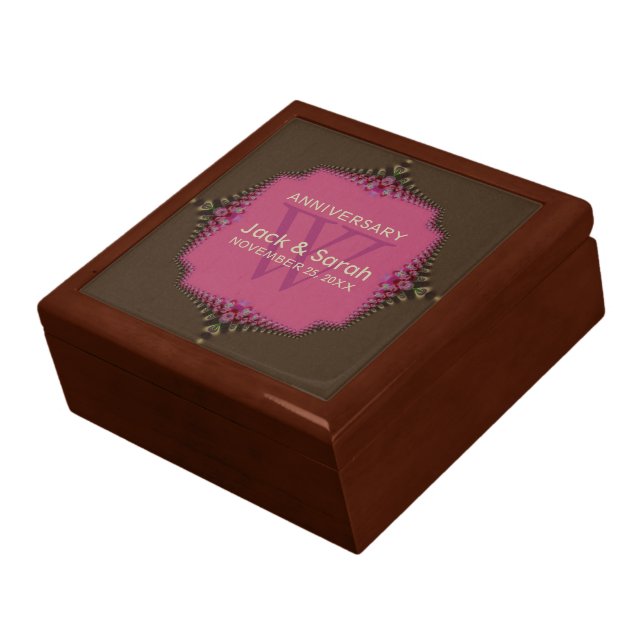 Delicate Lacy Stylish Wedding Anniversary Gift Box (Side)