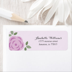 Delicate Lavender Flowers Label