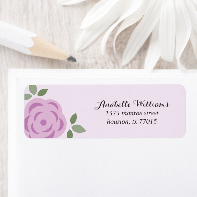 Delicate Lavender Flowers Label (Insitu)
