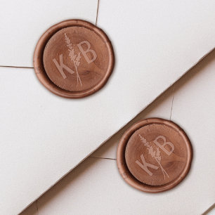 Delicate Lavender Initial Monogram Wax Seal Sticker
