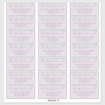 Delicate Lavender Wedding Guest Address Labels<br><div class="desc">These delicate lavender wedding guest address labels are perfect for a modern wedding. The romantic minimalist design features lovely and elegant silver gray typography on a light purple background with a clean and simple look. Customize each label with the name and address of your guests. 21 labels per sheet. Add...</div>