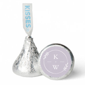 Delicate Lavender Wedding Monogram Personalized Hershey®'s Kisses®
