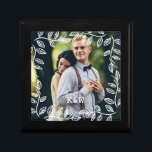 Delicate Leaves Frame Monogrammed Photo Gift Box<br><div class="desc">Beautiful personalized photo design perfect for mother's day,  as a wedding or anniversary gift,  graduation gift,  etc.</div>