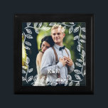 Delicate Leaves Frame Monogrammed Photo Gift Box<br><div class="desc">Beautiful personalized photo design perfect for mother's day,  as a wedding or anniversary gift,  graduation gift,  etc.</div>