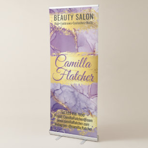 Delicate Lilac Watercolor Retractable Banner