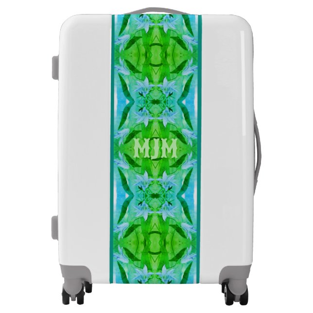 Delicate Lily Flowers Abstract Art Personalized Luggage (Front)