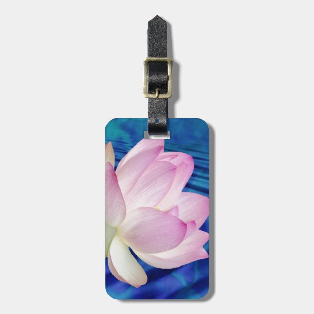 Delicate Lotus flower and meaning Luggage Tag (Front Vertical)