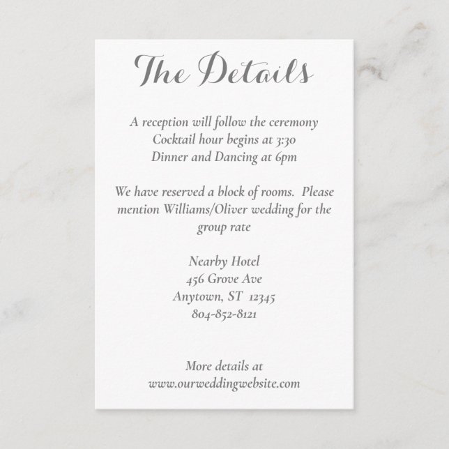 Delicate Magnolia Pink & Blush Details Card (Front)