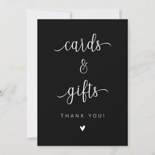 Delicate Minimalist Script Cards and Gifts Sign