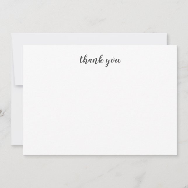 Delicate Minimalist Thank You Card (Front)
