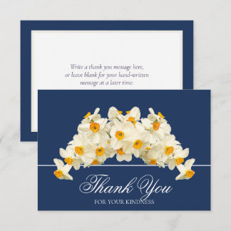 Delicate Modern Spring Daffodils Floral Thank You Card