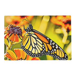 Delicate Monarch Butterfly Bloom Design Placemat