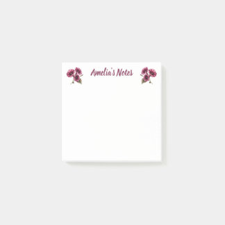 Delicate Morning Glory Floral Name Post-it Notes