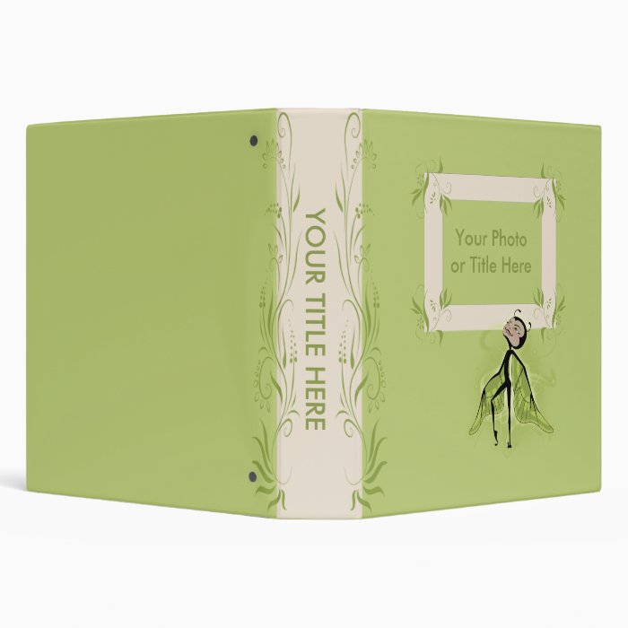 Delicate Moss Design Vinyl Binder