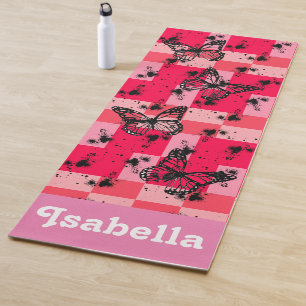 delicate nature aesthetic butterfly yoga mat