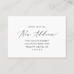 Delicate New Home Change of Address Insert Card