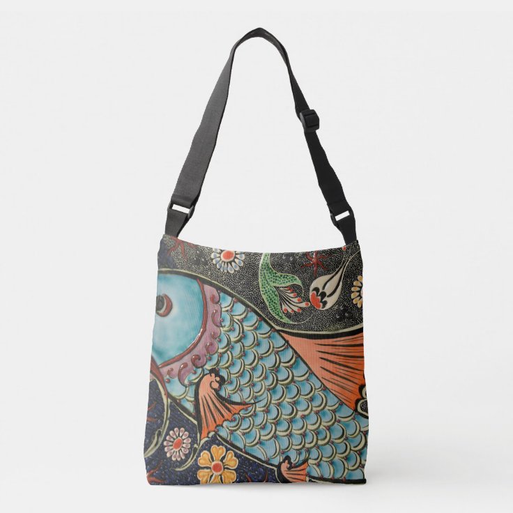 Pattern Print Koi Fish Crossbody Bags main image 1