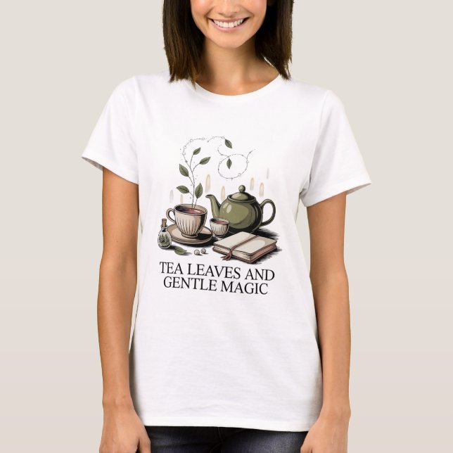 Delicate Olive Teapot Cozy Gentle Magic T-Shirt (Front)