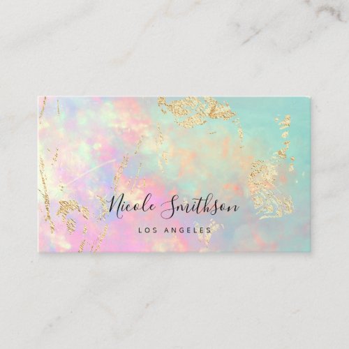 delicate opal business card