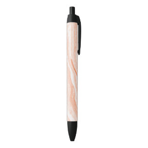 Delicate Orange And White Marble Stone Pen